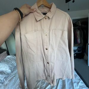 Zara pink denim jacket